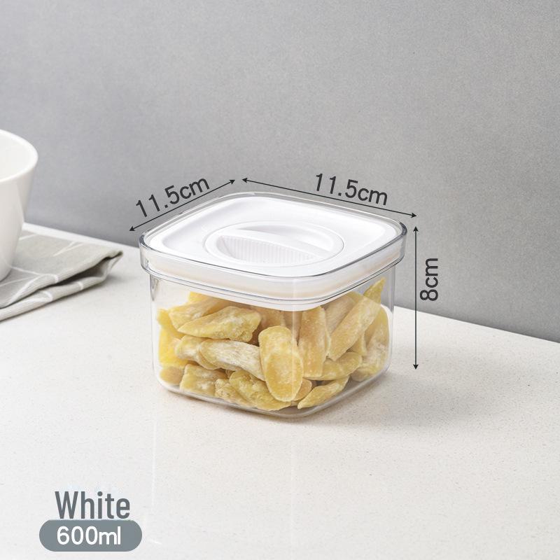 Food-Grade Transparent Plastic Storage Jar - Sealed for Kitchen Snacks & Grains