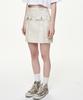 Bikwaieos Faux Leather Pocket Mini Skirts_Cream