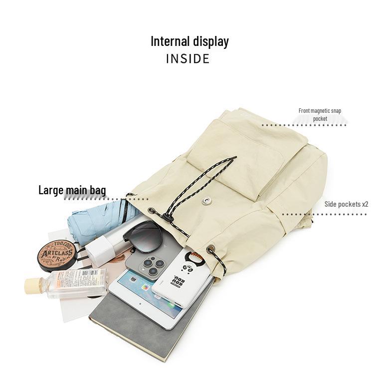 Korean-Style Large Capacity Drawstring Backpack for Outdoor Sports & Casual Use