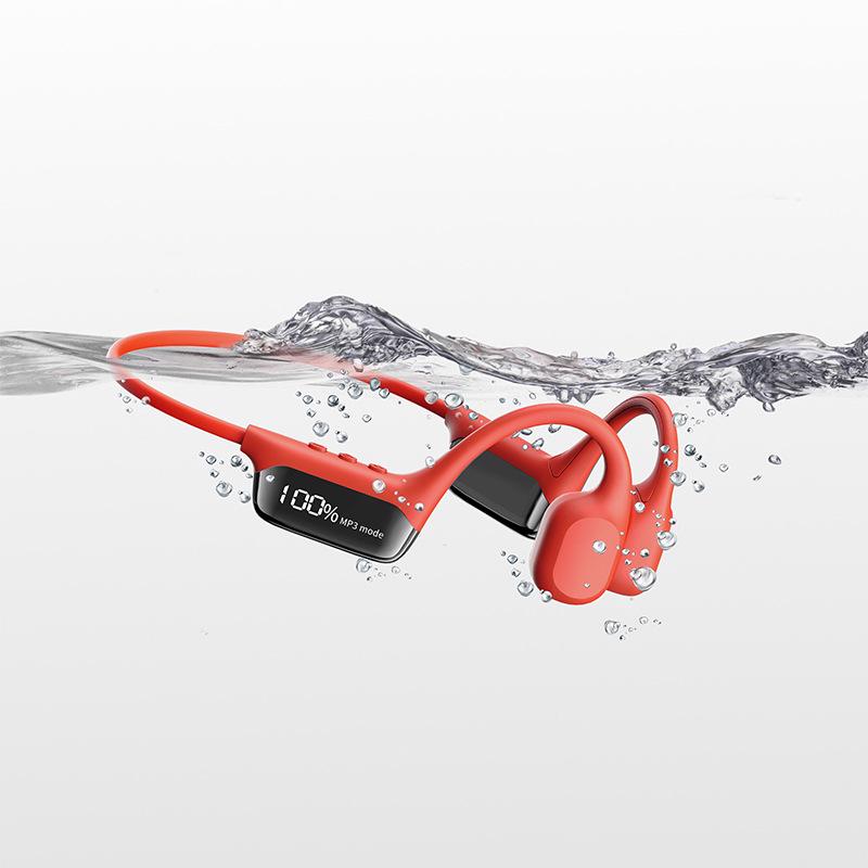 

S10 Bone Conduction Waterproof Bluetooth Headphones with Dual Mode & Extended Battery Life - Blue Sports Over-Ear красный