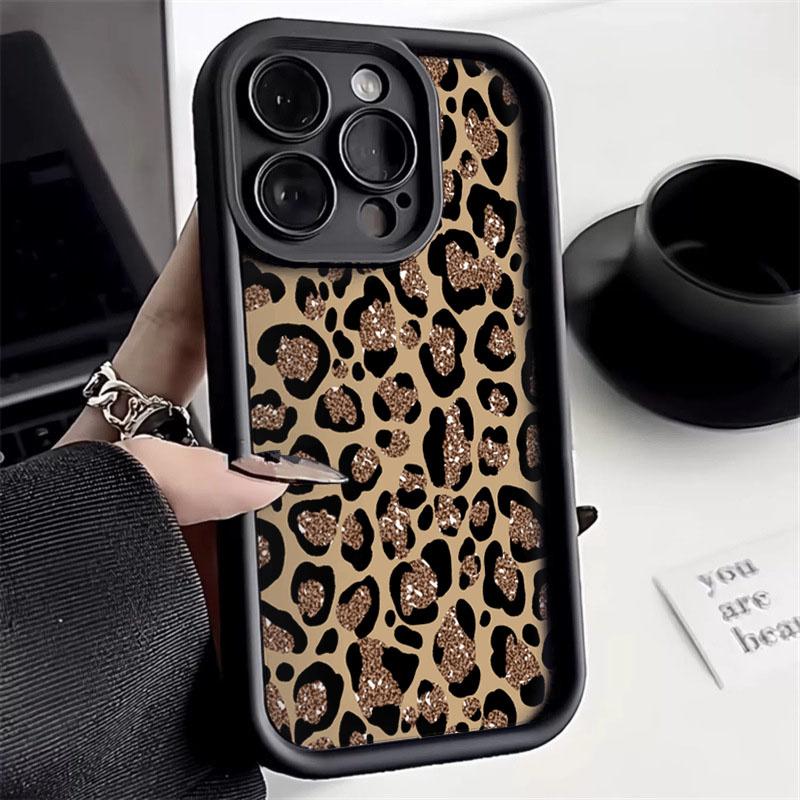 INS Leopard Print Phone Case for Samsung Galaxy S25 S24 S23 S22 S21 S20 Ultra Plus FE A15 A35 A54 A55 Soft TPU Cover
