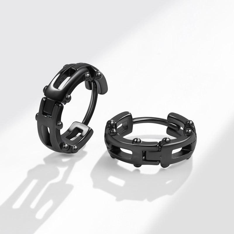

Men Vintage Irregular Geometric Earrings Trendy Hip Hop Street Dance Personality Studs Fashion Accessories For Men