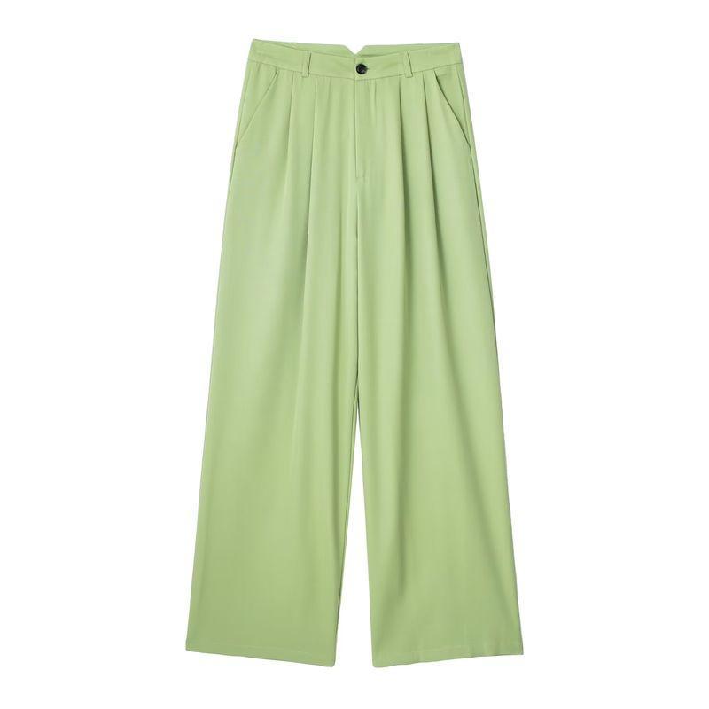 Kaslead Women's Clothing Slim Looking High Waist Casual Loose Pants