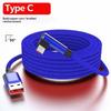1Pcs 1/1.5/2Meters PD 60W 6A Fast Charge Charging Cable USB-A TO TYPE-C Elbow DATA 480Mbps For Phone Accessories