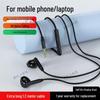 Comfortable 2.5m Wired In-Ear Headphones with Dual-Plug, Mic, Noise Reduction, Free Shipping