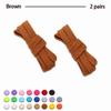 2Pair Flat Cotton Shoelaces Wide Sneaker Replacement Shoe Laces Classic Colored Shoelaces 80/100/120/140/160cm Unisex Shoestring