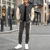 KULIXI Stadium Tracksuit Casual Long and Jogger Stylish for Spring and Perfect for Commuting or Size L Men's Jacket-Style Set, Sportswear, Open-Collar