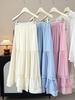 Spring/Summer 2026: Women's High-Waist Layered A-Line Ruffled Lace Skirt