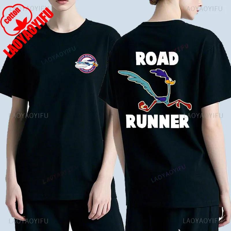Wile E Coyote Cartoon Zweiseitig Bedrucktes T-Shirt Unisex Mode Y2k T-Shirt Klassisch Manga Grafik Baumwoll-T-Shirts Sommer Camisetas top