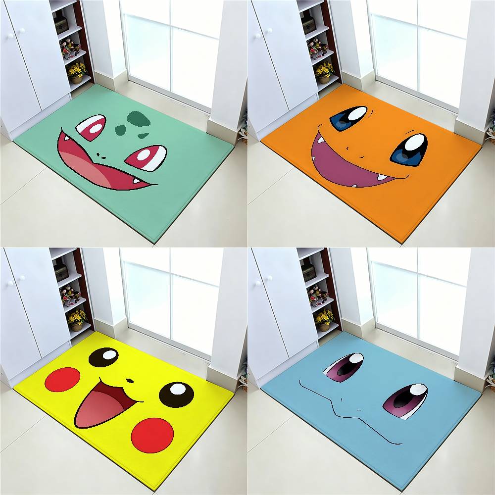 Anime Cute P-Poke-M-mon Carpet Bathroom Anti-slip Mat Door Mat Home Decoration Mat Entrance Door Mat Scratch-resistant Door Mat