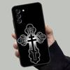 Orthodox Cross Icon Phone Case For Samsung Galaxy A13,A21s,A22,A31,A32,A52,A53,A71,A80,Soft Black Shell