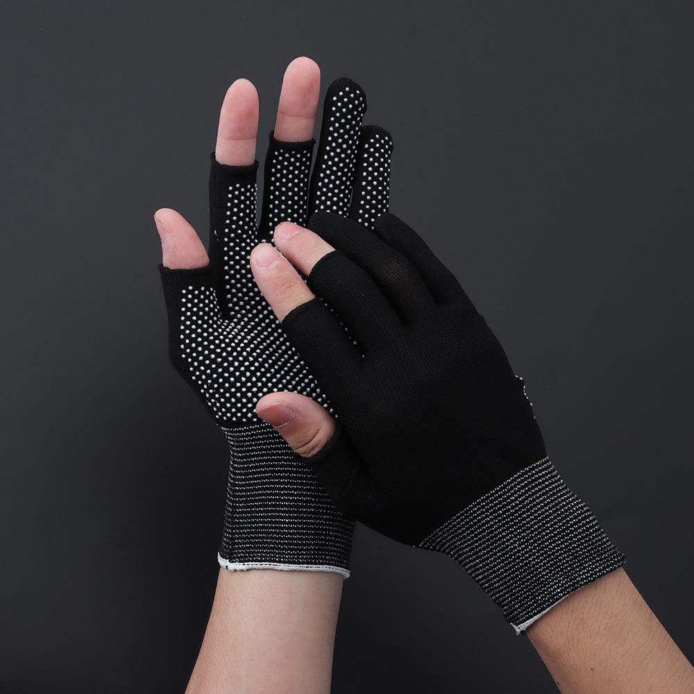 Summer Sunscreen Stretch Open/Half Fingers Sun Protection Anti-Slip Fishing Gloves Driving Mittens