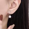 New Product Light Luxury Pearl Cat Earring Ears and Ear Decoration Niche Design Fun Symmetrical Design Girls