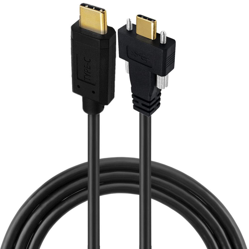 USB3.1 Right-Angle Type-C Data Cable with Camera Lock, 10Gbps Transmission