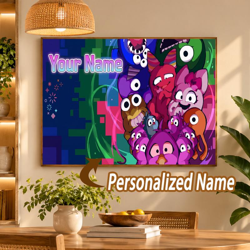 Custom Name Garten of Banban 5D Diamond Painting Personalized Full Drill Diamond Art Kit Gift