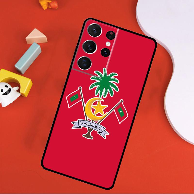 Maldives Flag Phone Case For Samsung Galaxy S25 Ultra S9 S10 S20 S21 FE S22 S23 S24 Plus S24 Ultra Cover