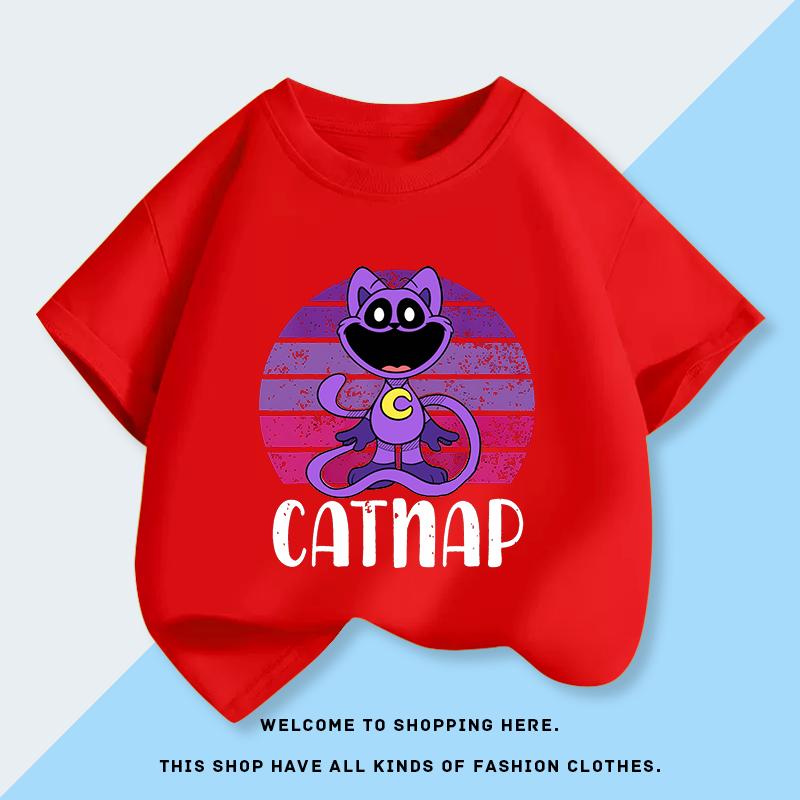 Catnap Fashion Printed Children's T-shirt New Summer Children's Pure Top Casual Fashion Children's Clothing