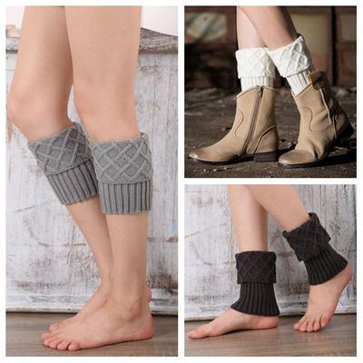 Elastic Soft Short Crochet Leg Warmers Boot Socks Knitted Socks Ankle Warmer