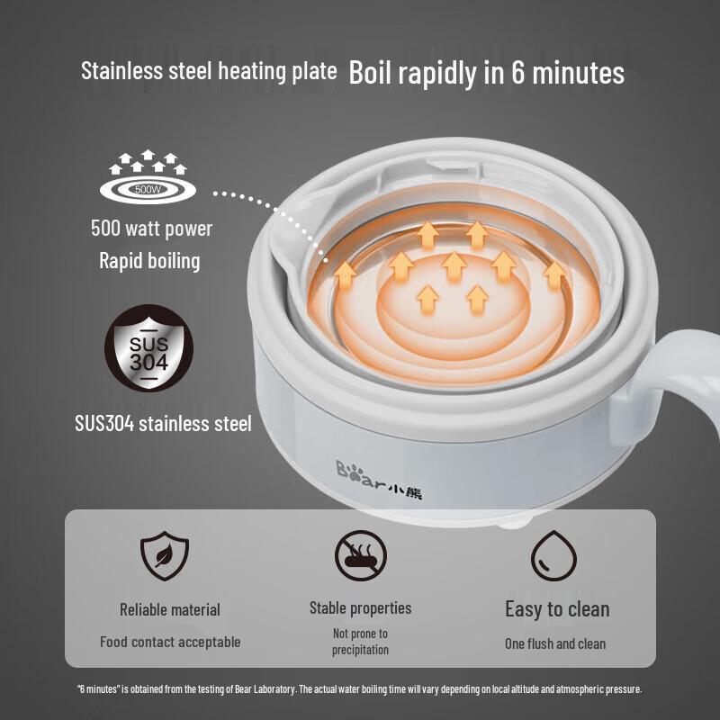 BEAR Foldable Travel Electric Kettle CN Plug (adapter Included)
