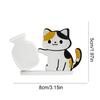 Acrylic Cat Whiskers Collection Ornament Cartoon Cat Hair Storage Memorial Box Cat Pushing Vase Decor Refrigerator Magnet