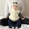 Trendy Cool Baby Foreign Style Outer Wear Vest Foreign Style Fashionable Infant Knitted Vest Cardigan Split Three-Piece Set