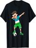 Dabbing Soccer Boy - Uzbekistan Football Fans Jersey Sport T-Shirt