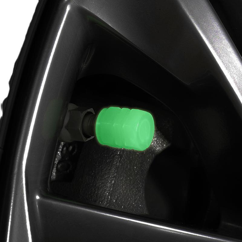Glowing Fluorescent Valve Stem Caps for Cars, Bicycles, and Motorcycles