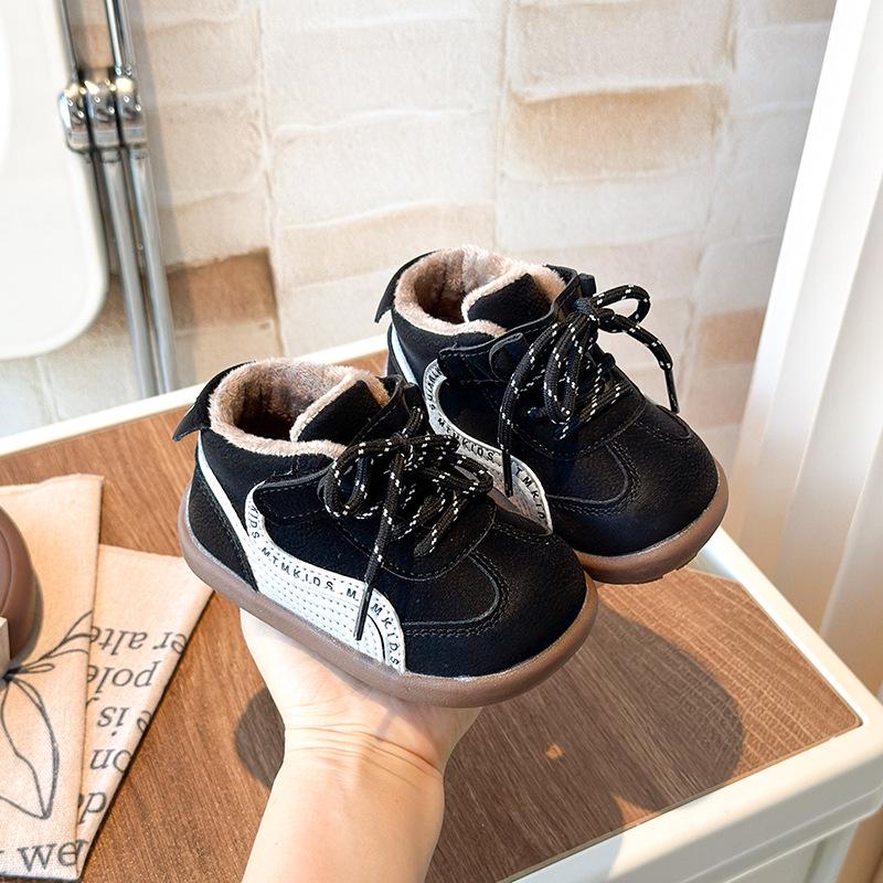 Winter 2025 Children's Cotton Shoes: Boys' Toddler Outdoor Sports German Training Shoes, Non-Slip, Trendy Second Cotton Shoes for Girls.