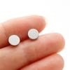Kleine Edelstahl-Ohrringe Geometrisch Damen Herren Minimalistisch Rund Herz Mond Stern Ohrstecker Dreieck Pendientes Geschenk