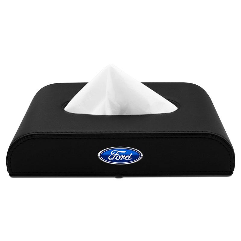 1pcs Car Tissue Box Holder Armrest Box Storage Case For Ford Focus Mk2 Mk3 Fiesta Ranger Mondeo S-MAX Kuga Mustang Auto Goods