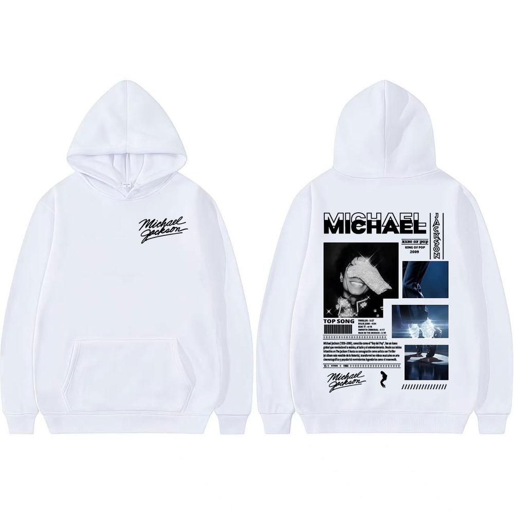 Michael Jackson Re del Pop Felpe con Cappuccio Tour Mondiale Uomo Donna Moda Felpa con Cappuccio Oversize Classica