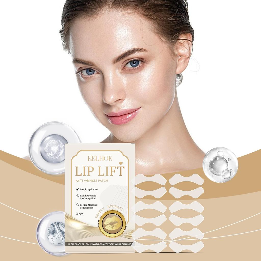 EELHOE Lippenpflege-Patches Feuchtigkeitsspendend und Nährend Lippenbereich Hydratation Peeling & Anti-Falten-Patches Für Lippen