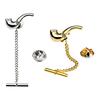 Mens Smoking Pipe Shape Tie Tack Clip for Wedding Business Formal