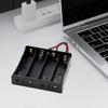 18650 Battery Holder Box 1 2 3 4 Slot 18650 Battery Storage Case with Connect Black Red Wires for 18650 3.7V Battery Holder Case