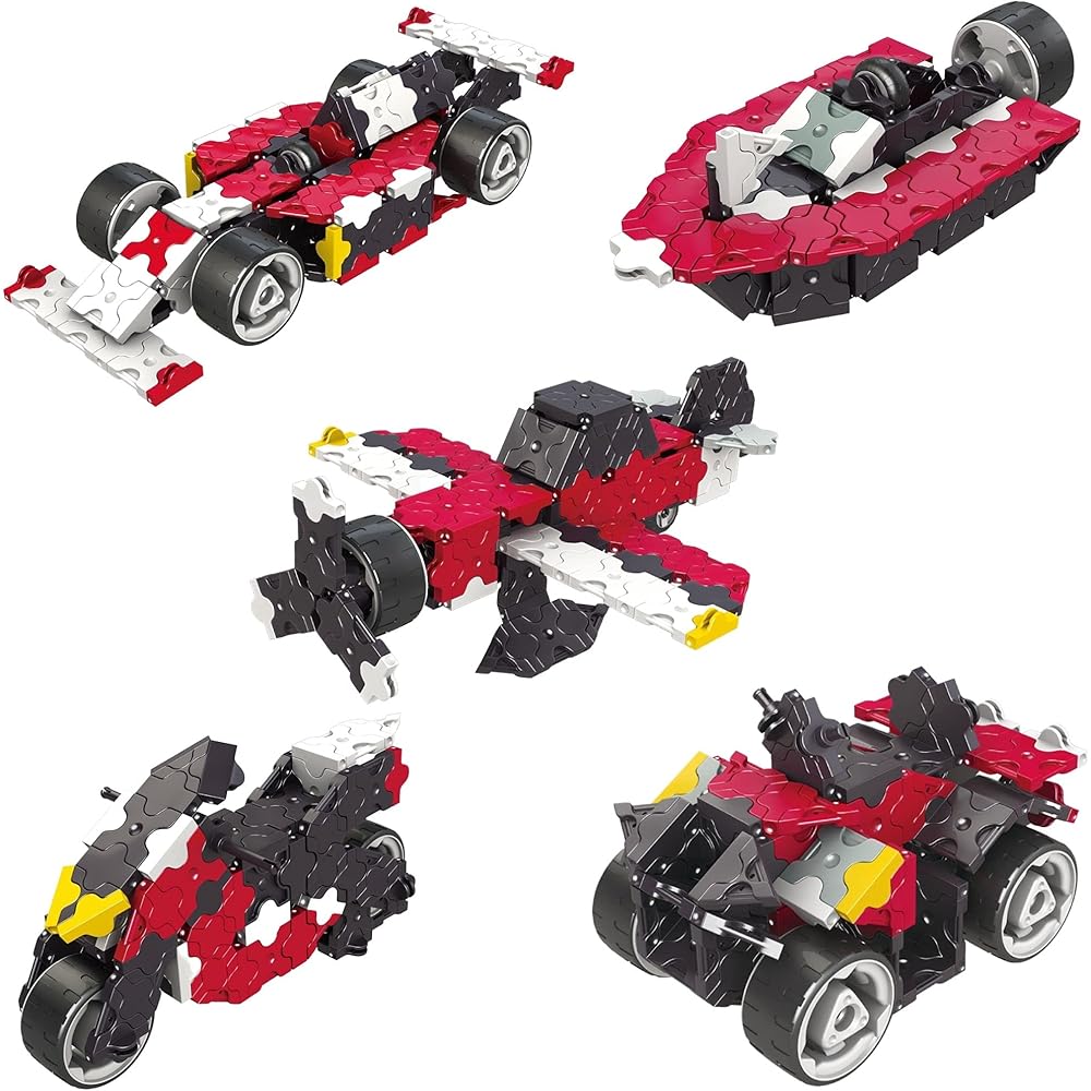 Yoshiritsu LaQ Hamacron Constructor Racers Building Set with Colorful Pieces and Creative Design