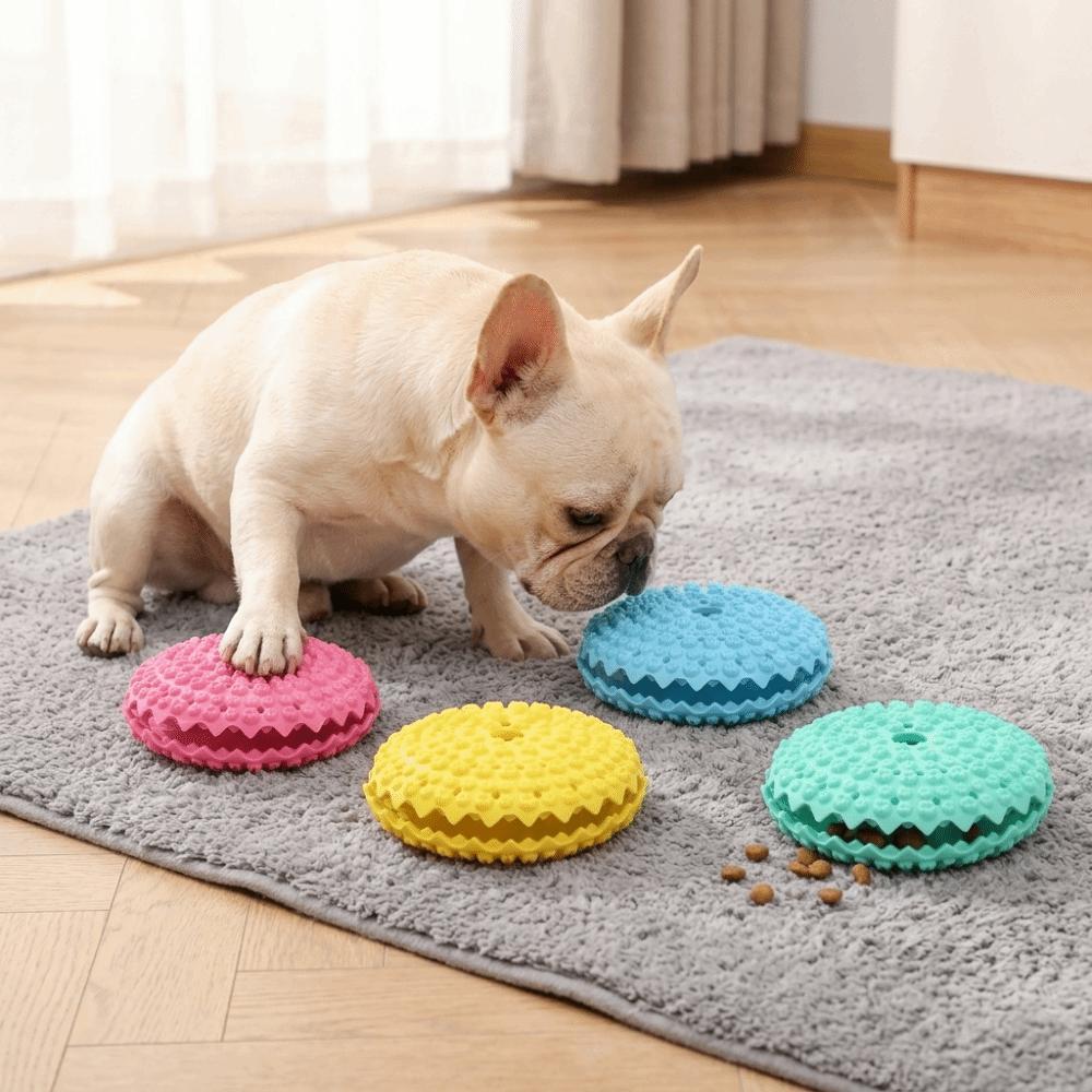 Bouncy Dog Chew Ball Tough Pet Play Ball Food Storage Treat Dispensing Toy  Daily Chewing красный