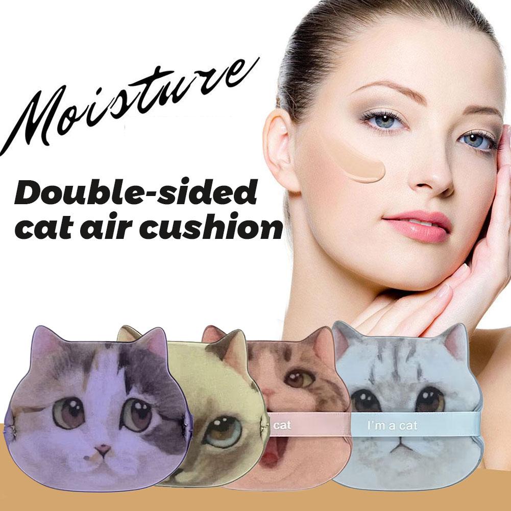 1PCS Air Cushion Powder Puff Cute Cat Cosmetic Puffs Hydrophilic Non-latex Facial Foundation Beauty Tool Dry Wet Makeup