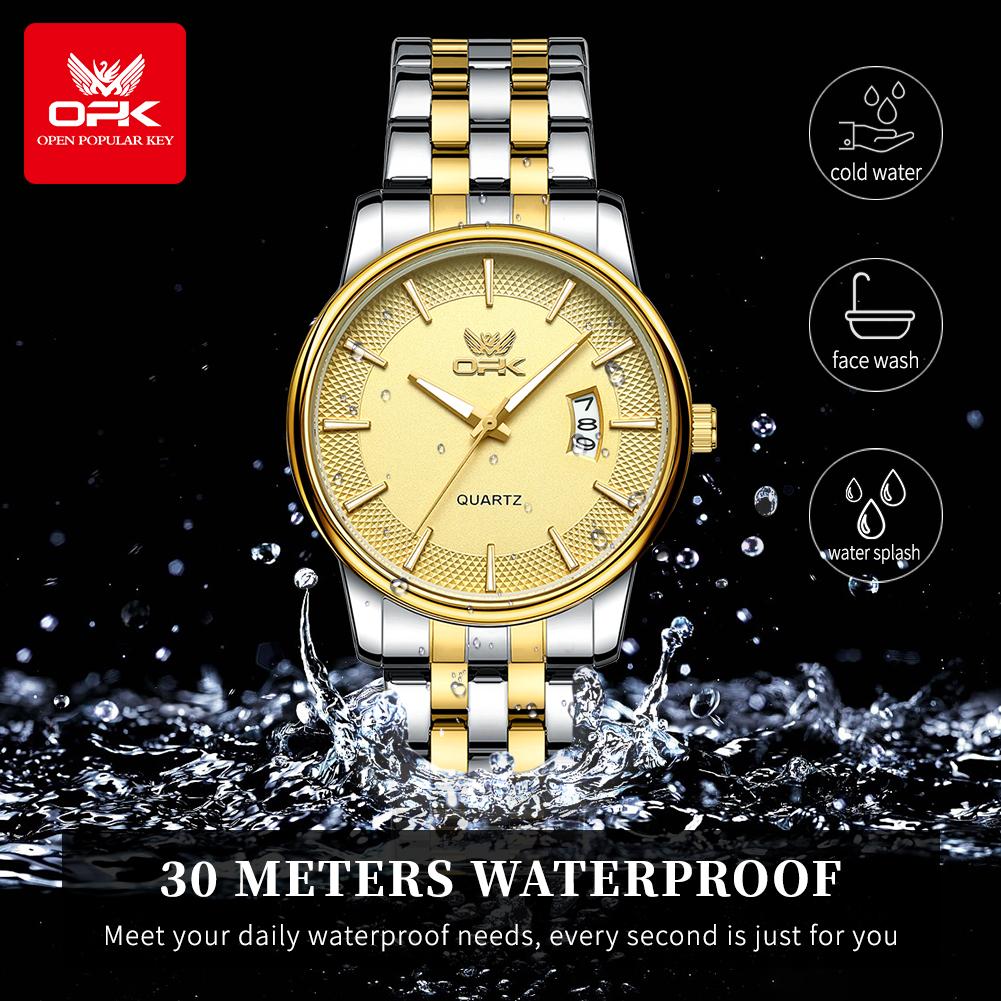OPK Brand Men's Quartz Watch Single Calendar 6045