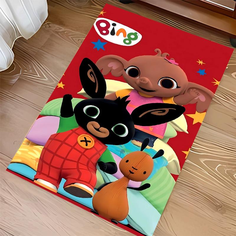 1pc Bing Print Area Rug - Soft,Washable Non-Slip Indoor Mat for Office Chairs,Living Room,Home Office Decorative Rug