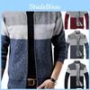 Cardigan zippé pour homme Shawl Pull tricoté Manteau Veste Tricots chauds Hauts