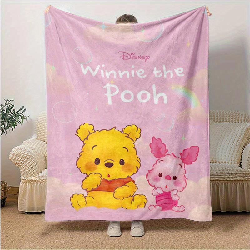 1pc, Disney Winnie The Pooh Blanket Gift for Friends Birthday Christmas Present Home Decor Sofa Throw Blanket Outdoor Camping Travel Beach