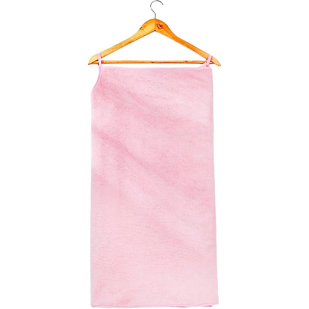 Sexy Sling Bath Towel With Straps for Women Girls Wearable Absorbent Fleece Bath Wrap Towel Long Shower Wrap Night Dress