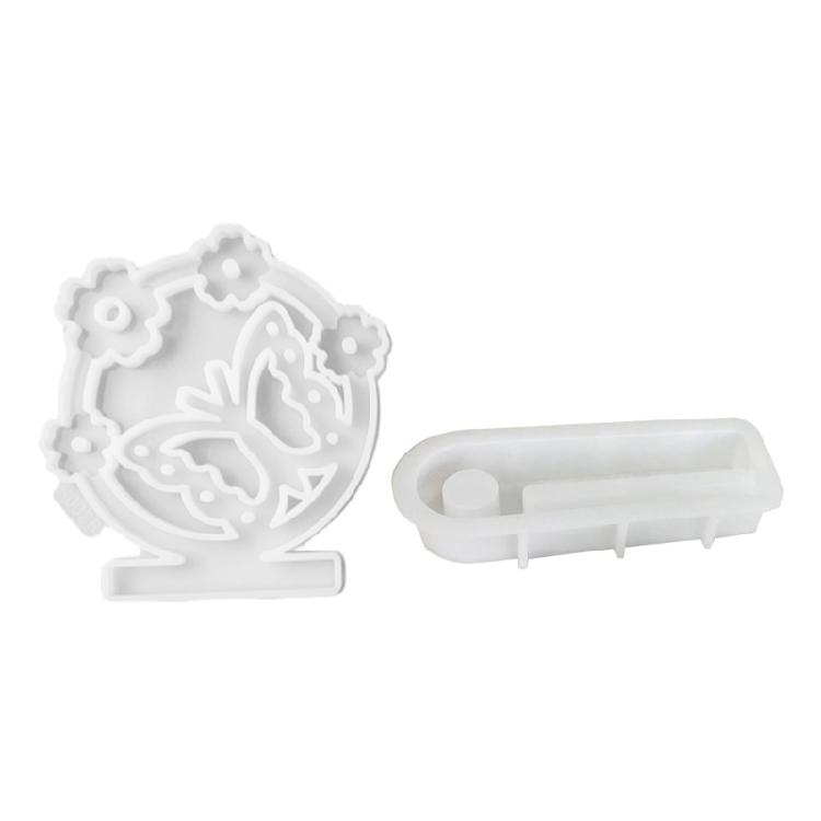 Easter Theme Candle Holder Molds, Easter Butterfly Candle Stand Molds with Base