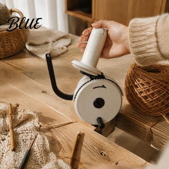 Knitting Yarn Winder with Table Clamp Hand-Cranked Ball Holder Manual Spooler Wool Spinner Maker for and Crocheting Hand Crank