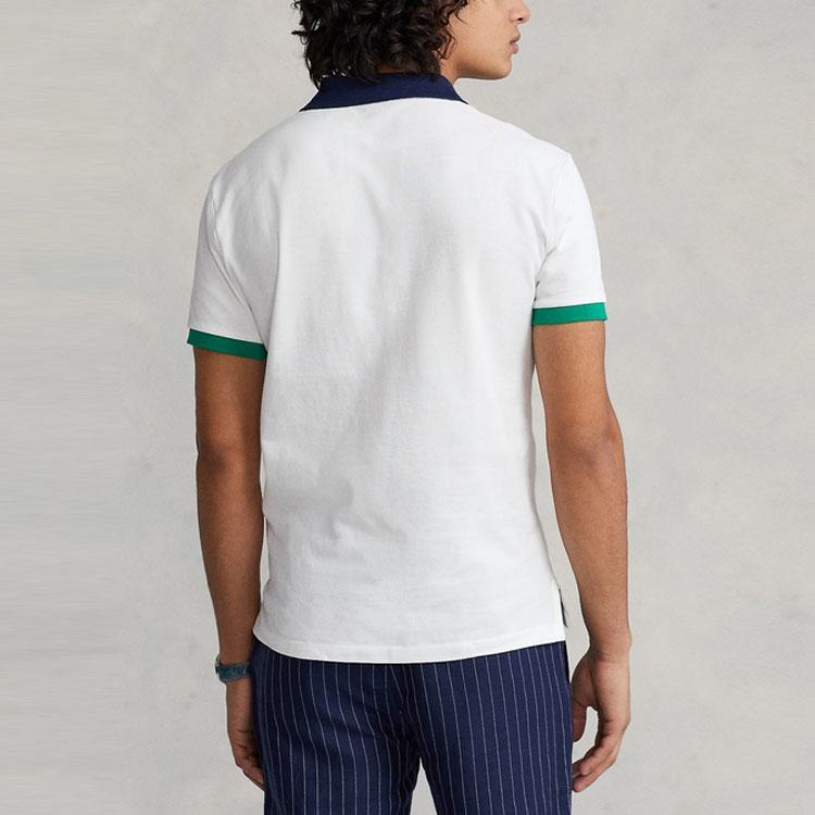 Polo Ralph Lauren SS22 Fitted Mesh Short Sleeve Polo Shirt Men tops White RL14819-100
