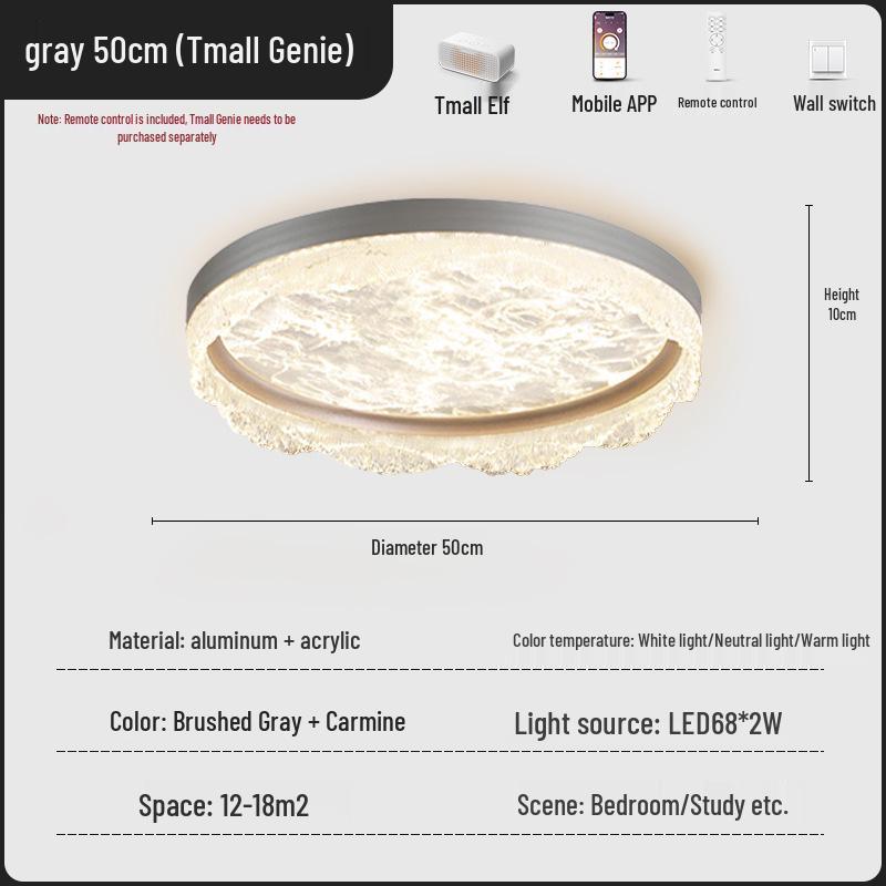 Xieduo 2025 Italian Light Luxury Ceiling Light for Eye Protection in Young Adult Bedrooms