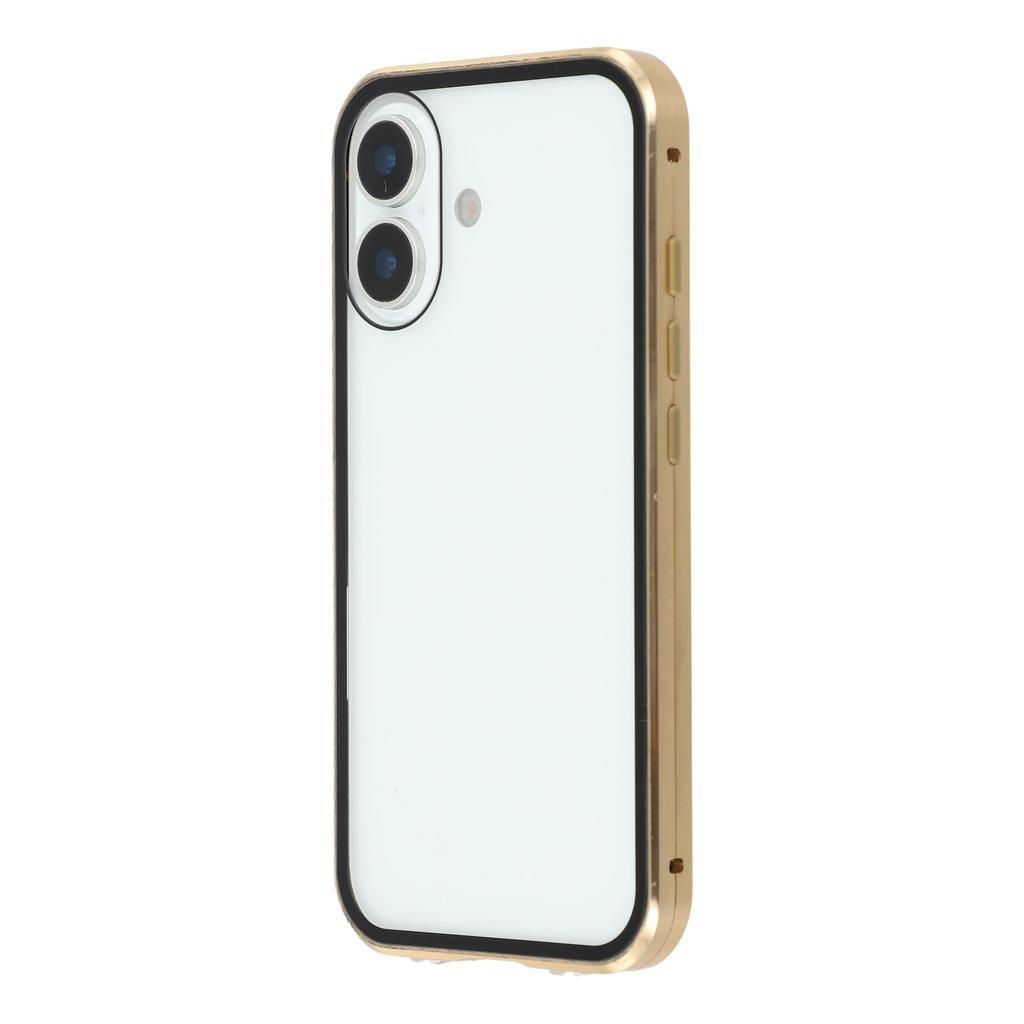 For iPhone 17 Case Double-Sided Tempered Glass Magnetic Clear Phone Cover