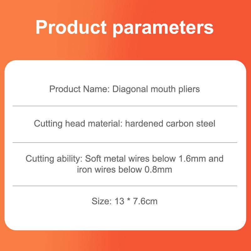 Clamp Diy Electronic Diagonal Pliers Side Cutting Nippers Wire Cutter 3D Printer Parts Models Hand Tools