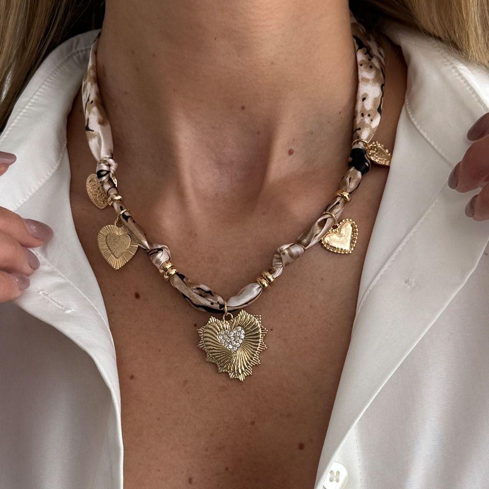 Sea Star Scarf Necklace Seashell Bohemian Style Necklace Trendy Beads Chain Choker Gold Jewelry