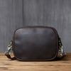 NZPJ Vintage Genuine Leather Men's Shoulder Bag Natural Cowhide Crossbody Bag Casual Trend Men's Bag Crazy Horse Phone Bag